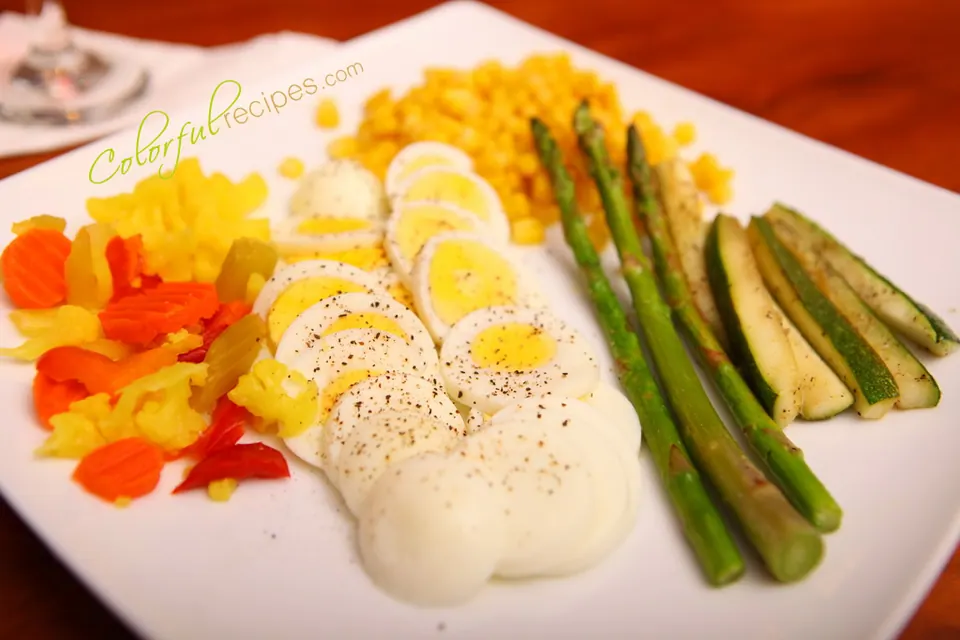 Light Eat, Pray, Love inspired dinner with eggs and sautéed vegetables