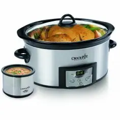 Crock-Pot slow cooker with digital timer and Little Dipper warmer