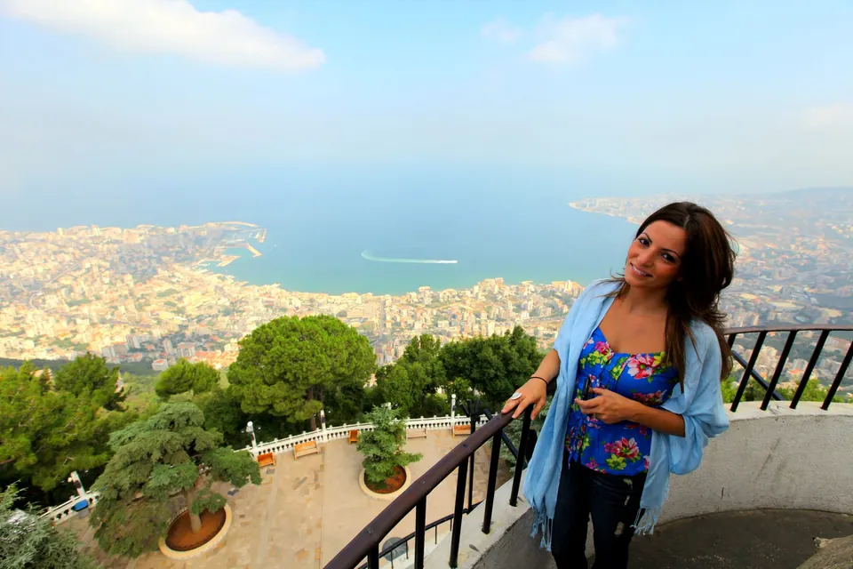 View of Jounieh, Lebanon and the Mediterranean Sea