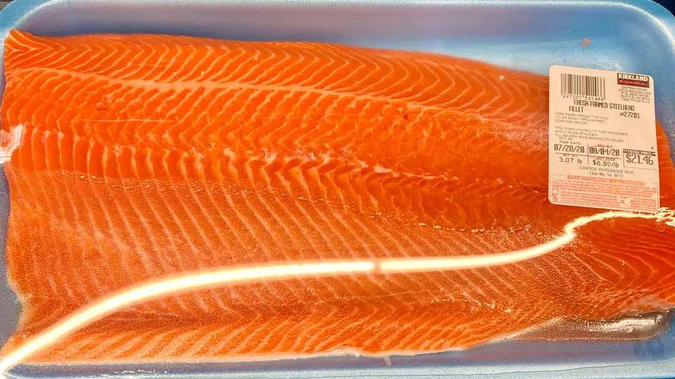 Costco farm-raised fillet from Chile raised with antibiotics