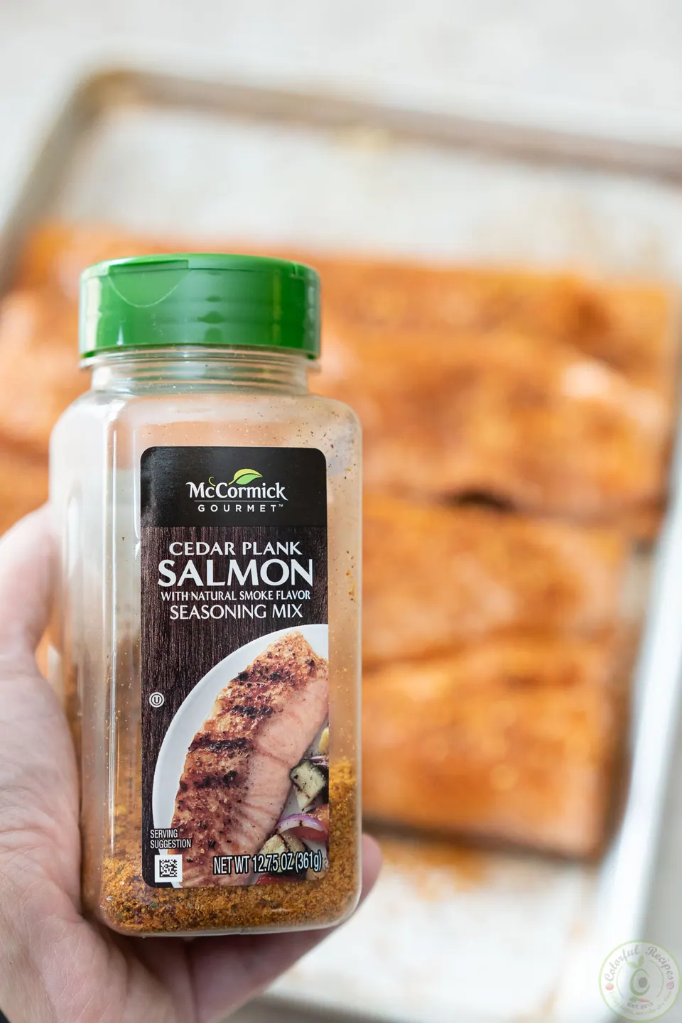 McCormick cedar plank salmon seasoning held over seasoned salmon