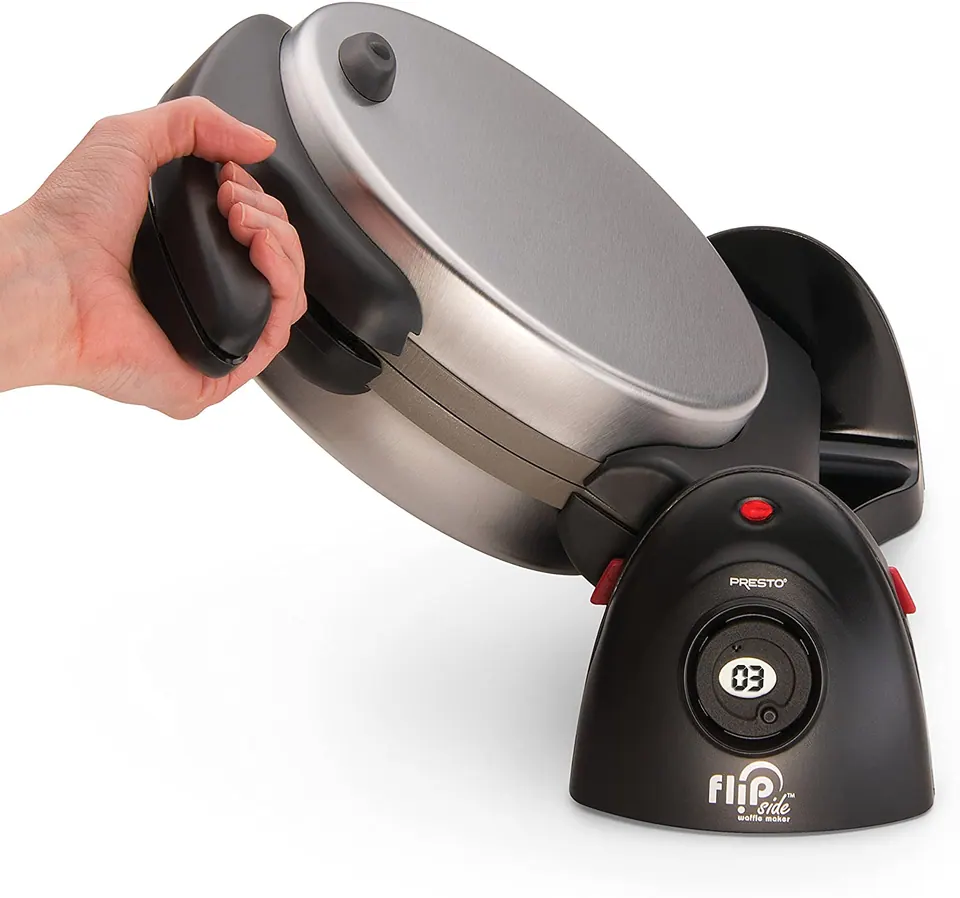 Presto FlipSide waffle maker making an easy basic waffle