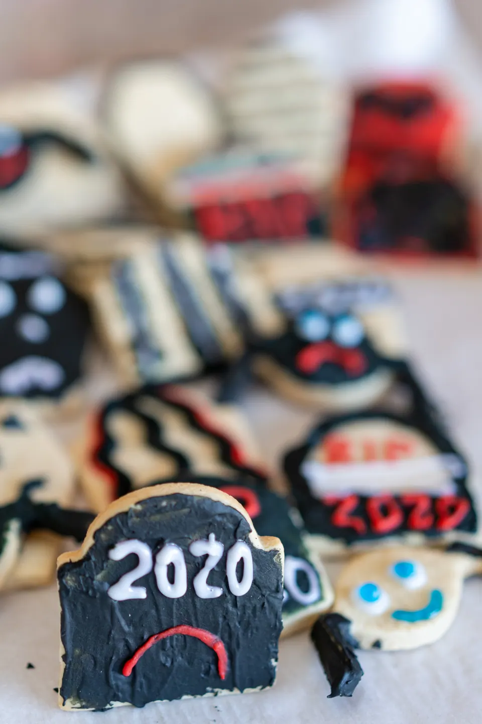 2020 tombstone Halloween sugar cookie