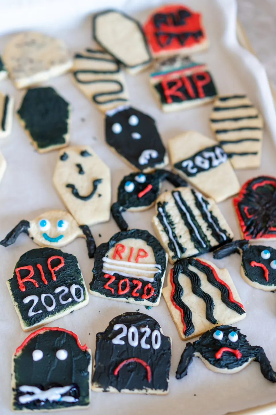 Decorated Halloween sugar cookies