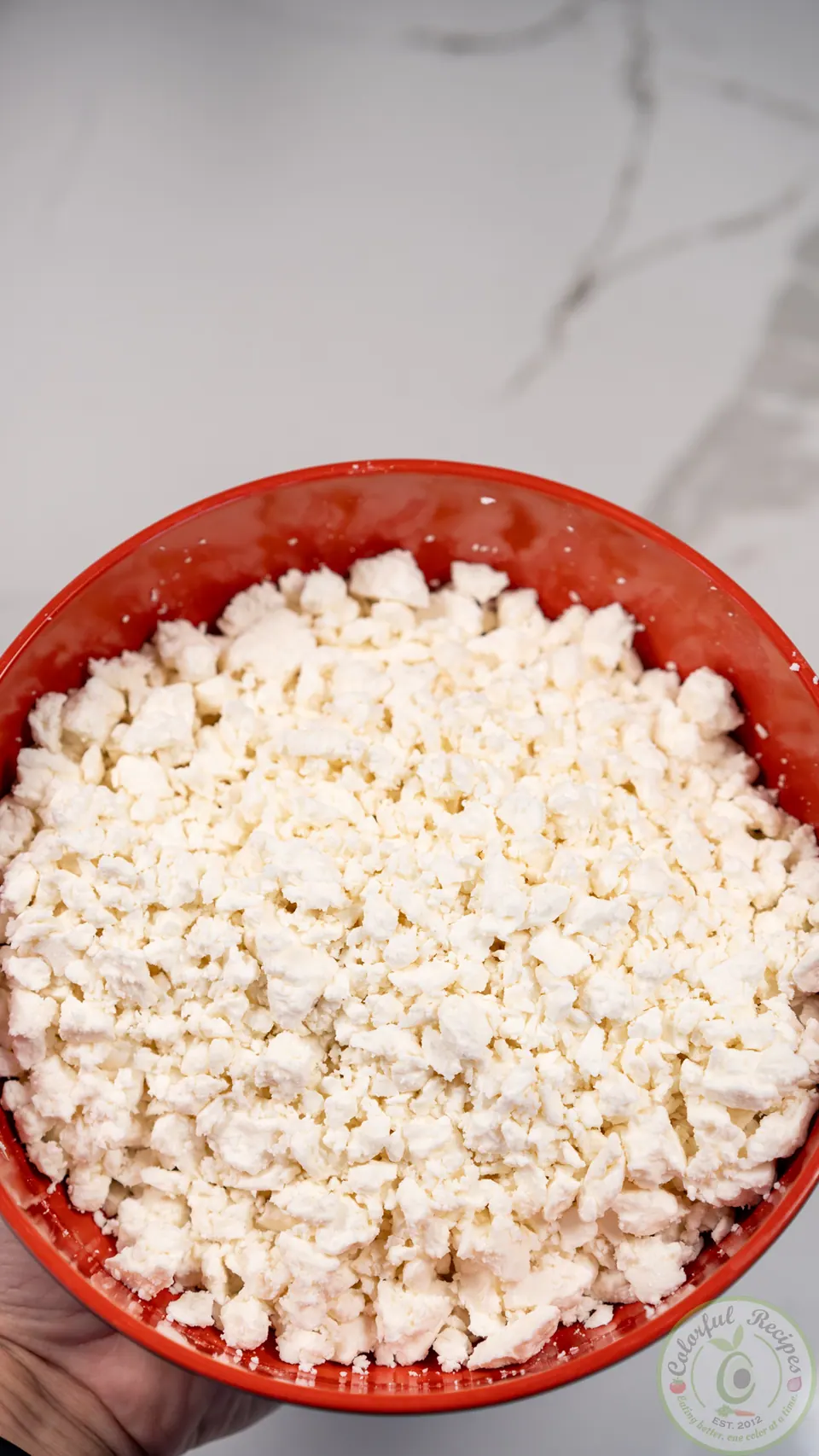 Crumbled Akkawi cheese for manakish