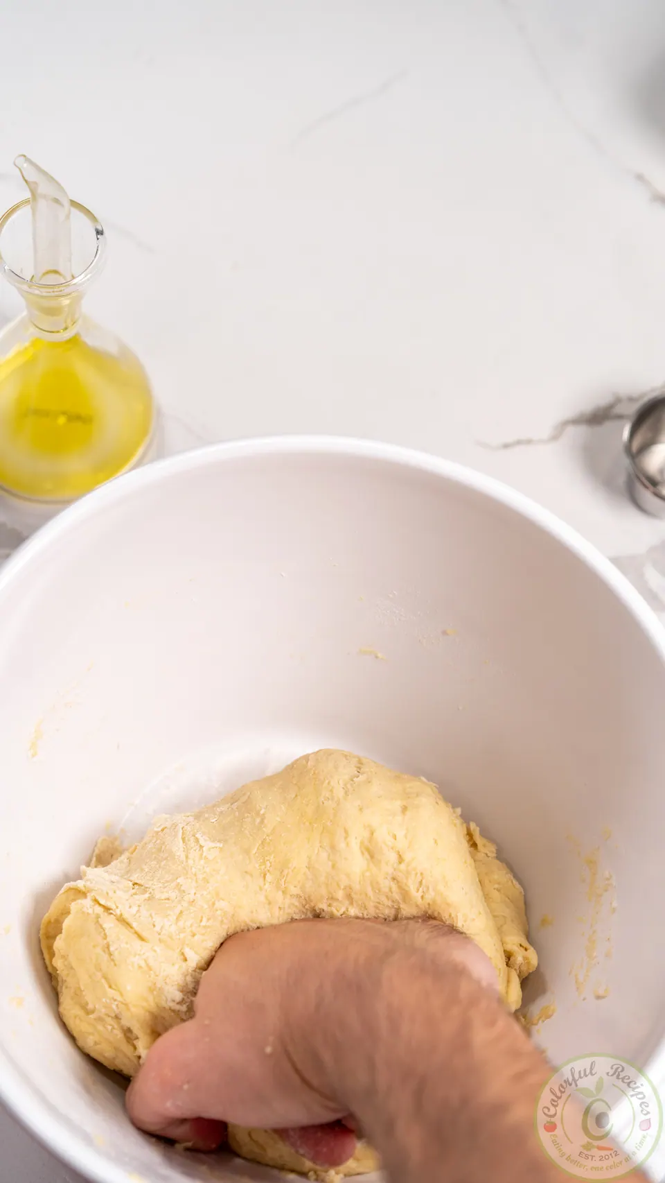 Kneading manakish dough