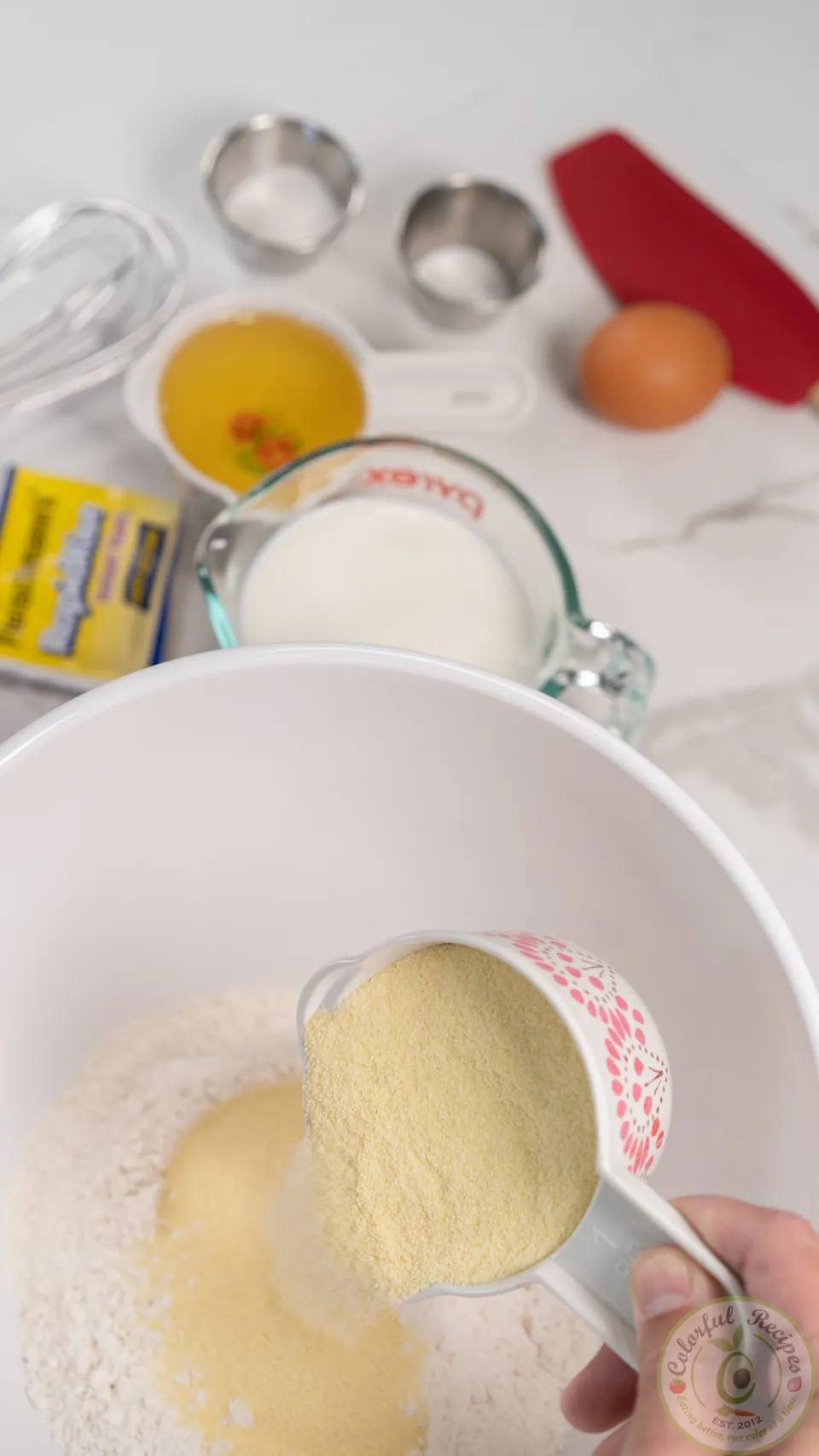 Adding semolina for manakish dough