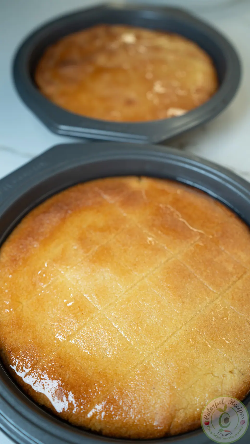 Baked Maamoul Mad bi Ashta glazed with sugar syrup